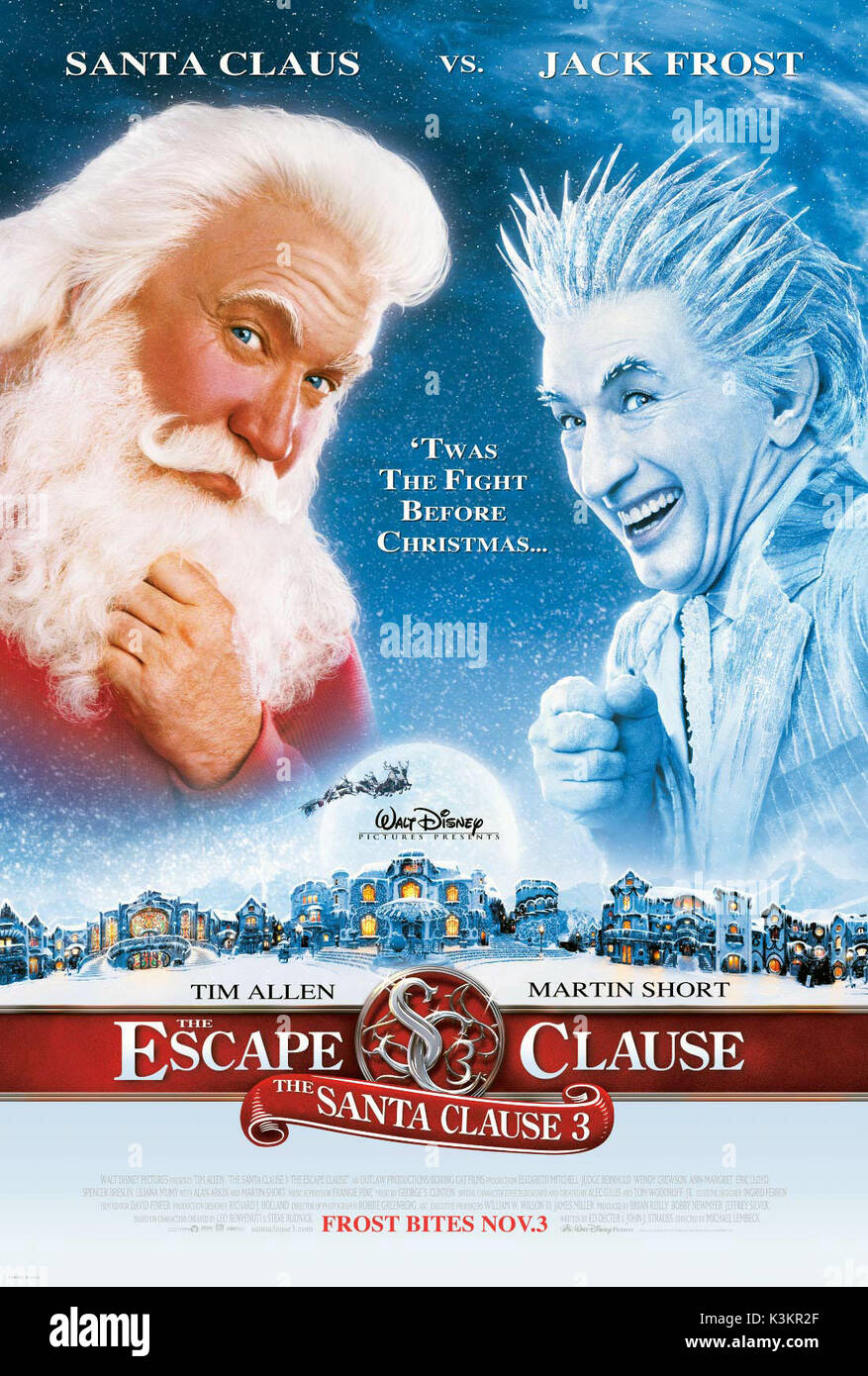 THE SANTA CLAUSE 3 : THE ESCAPE CLAUSE TIM ALLEN as Scott Calvin / Santa Claus, MARTIN SHORT as Jack Frost       Date: 2006 Stock Photo
