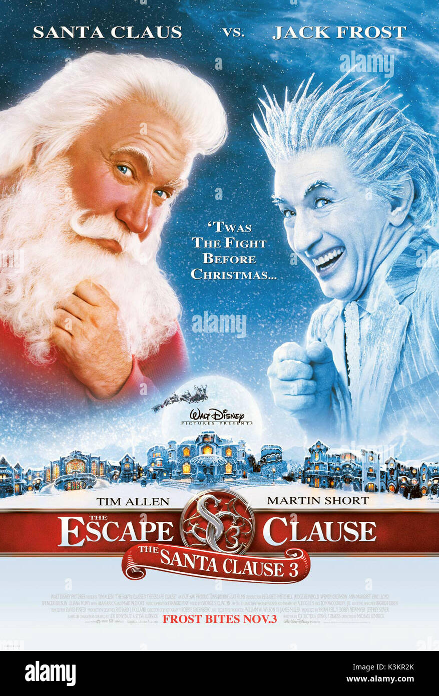 THE SANTA CLAUSE 3 : THE ESCAPE CLAUSE TIM ALLEN as Scott Calvin / Santa Claus, MARTIN SHORT as Jack Frost       Date: 2006 Stock Photo