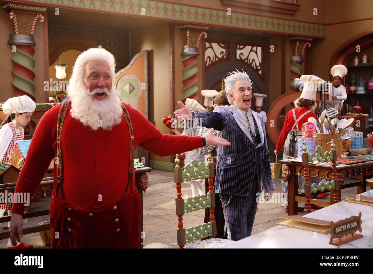 THE SANTA CLAUSE 3 : THE ESCAPE CLAUSE TIM ALLEN as Scott Calvin / Santa Claus, MARTIN SHORT as Jack Frost        Date: 2006 Stock Photo