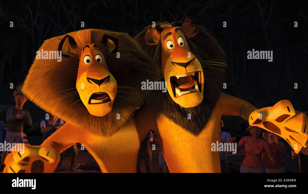 MADAGASCAR : ESCAPE 2 AFRICA BEN STILLER voices Alex / Lion, BERNIE MAC voices Zuba / Lion        Date: 2008 Stock Photo