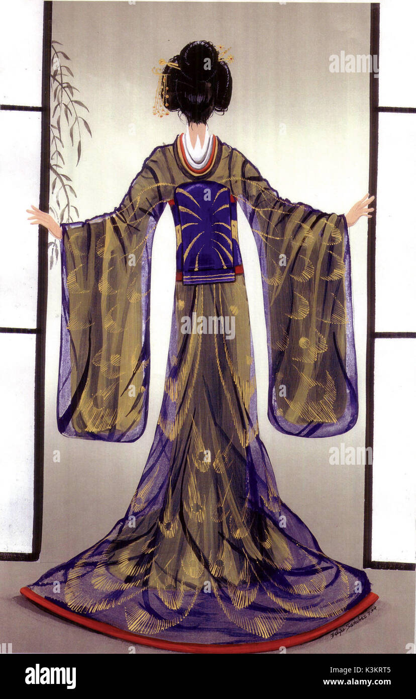 &quot;MEMOIRS OF A GEISHA Original costume designs by Colleen Atwood for  &quot;&quot;Memoirs of a Geisha.&quot;&quot; Sketches by artist Felipe  Sanchez&quot; Date: 2005 Stock Photo - Alamy