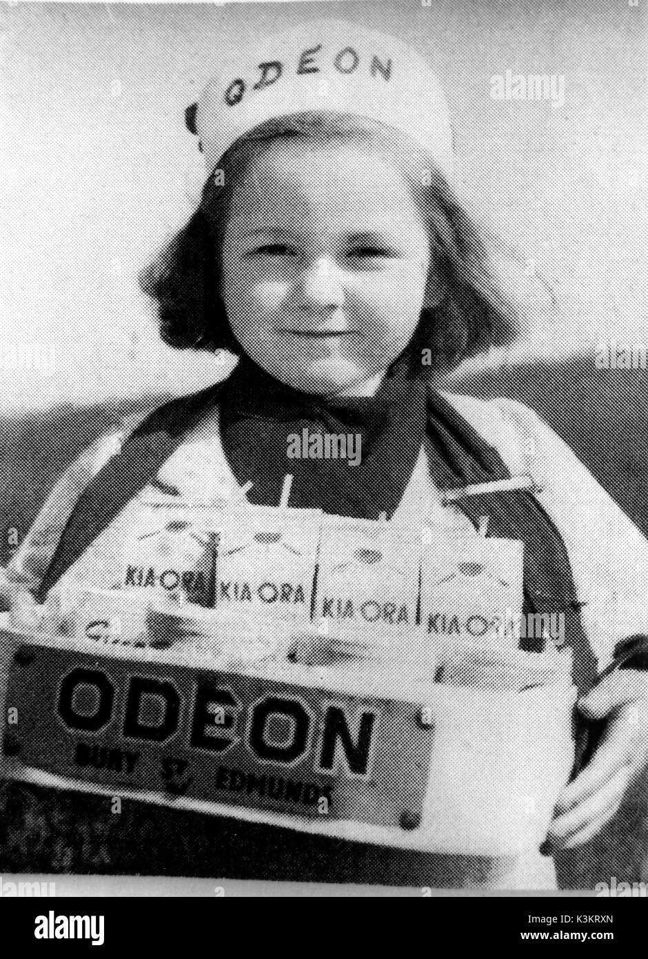CHILD USHERETTE from the 1950s Stock Photo