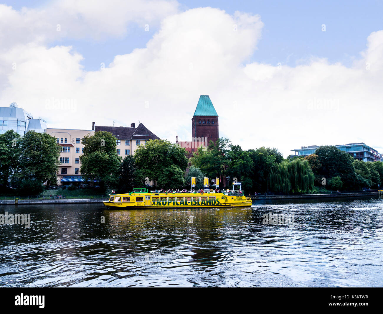 Pleasure Cruises on the River Spree in Berlin Gemany Stock Photo