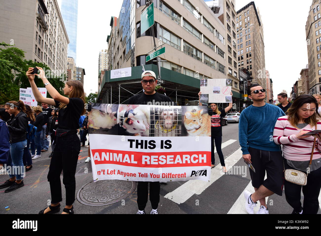 Manhattan, United States. 02nd Sep, 2017. A coalition of animal rights ...