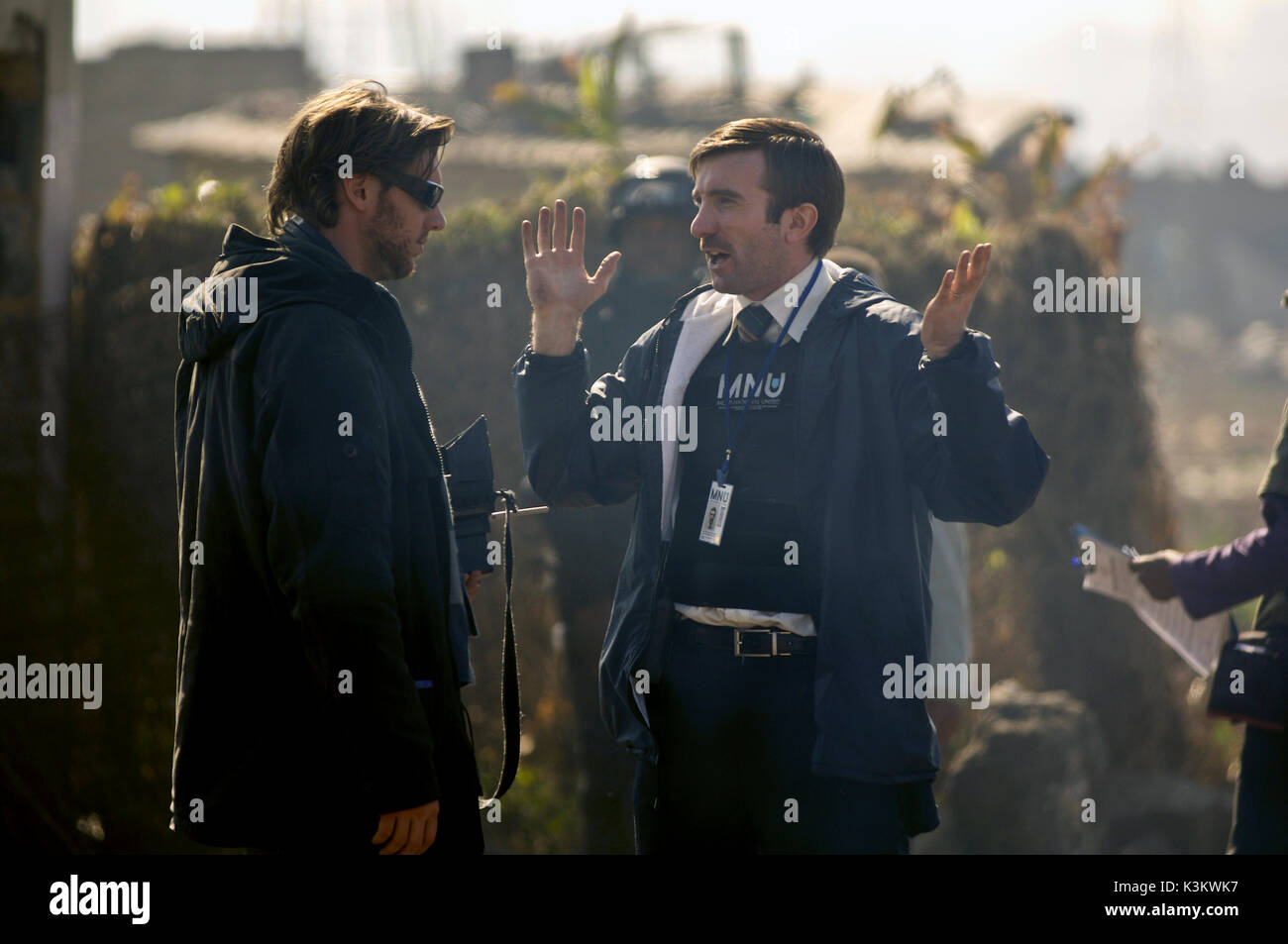 DISTRICT 9 Director Neill Blomkamp, Sharlto Copley       Date: 2009 Stock Photo