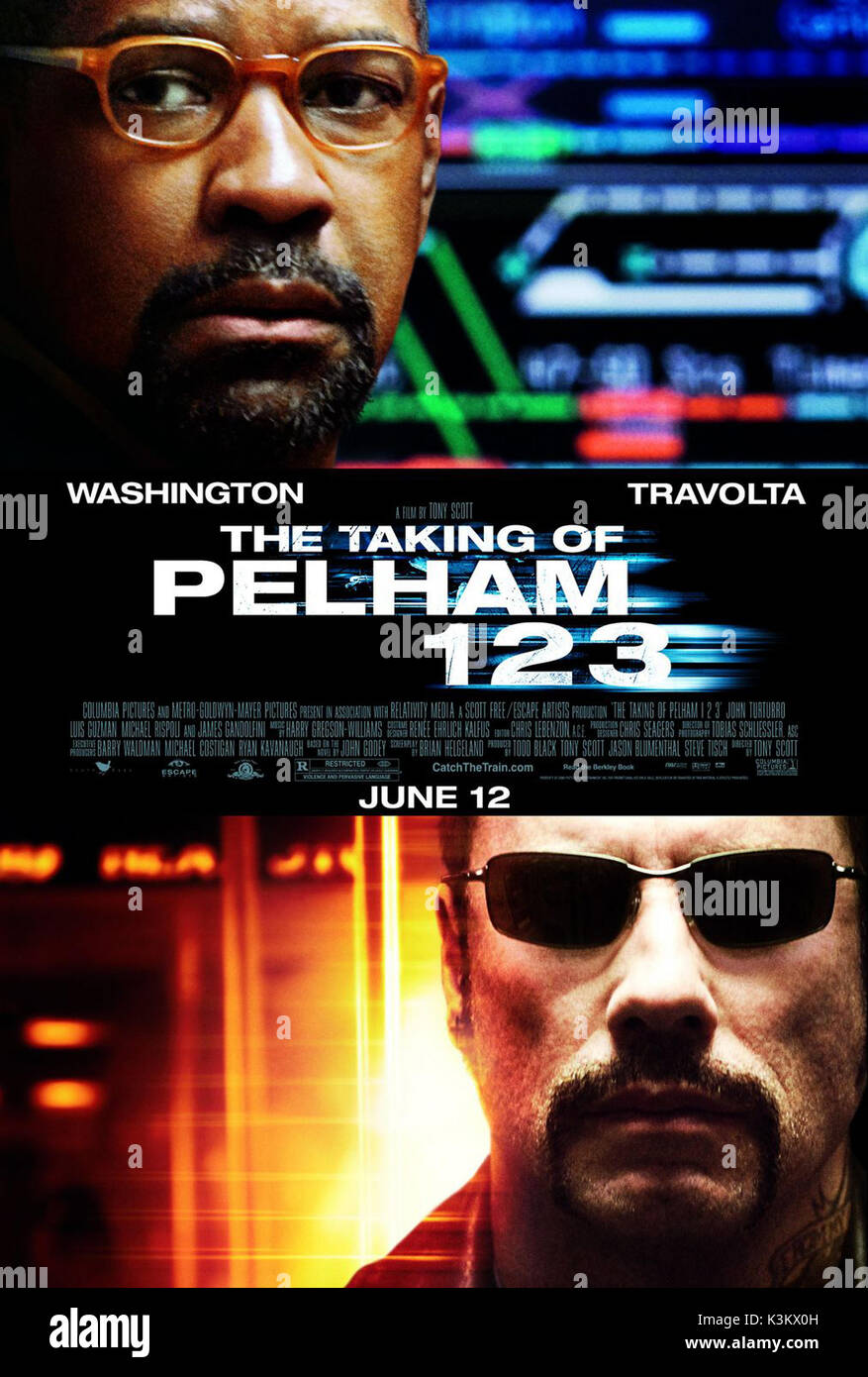 THE TAKING OF PELHAM 123 Denzel Washington, John Travolta       Date: 2009 Stock Photo