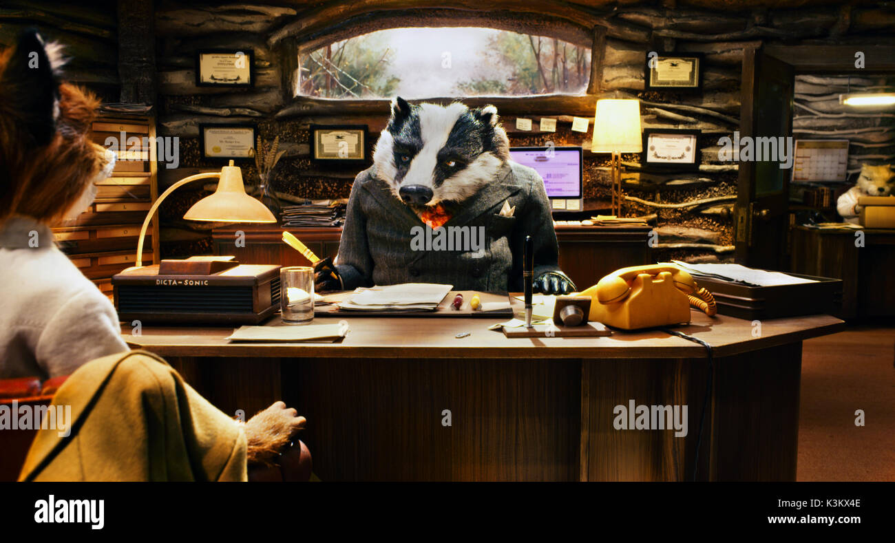 Fantastic Mr Fox George Clooney Voices Mr Fox Bill Murray Voices Mr Badger Date 2009 Stock Photo Alamy