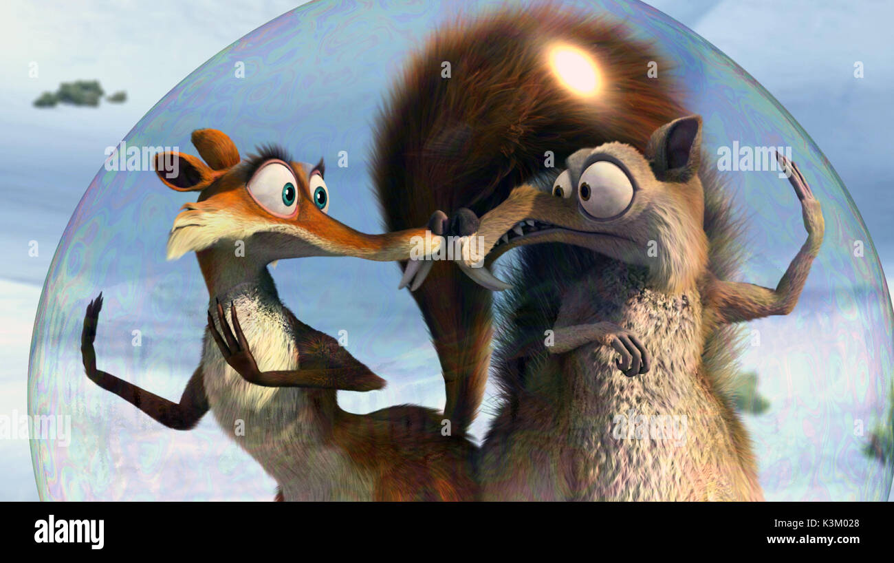 ICE AGE: DAWN OF THE DINOSAURS aka ICE AGE 3 KAREN DISHER voices Scratte, CHRIS WEDGE voices Scrat        Date: 2009 Stock Photo