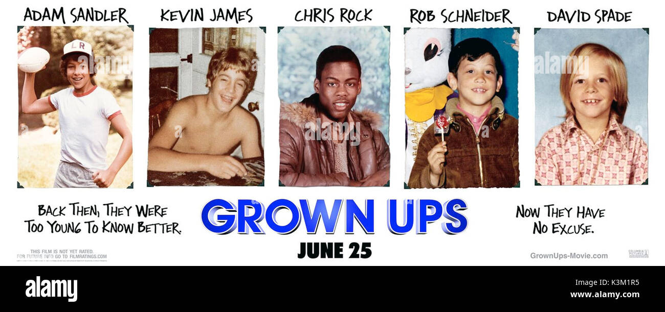 GROWN UPS ADAM SANDLER, KEVIN JAMES, CHRIS ROCK, ROB SCHNEIDER, DAVID SPADE       Date: 2010 Stock Photo