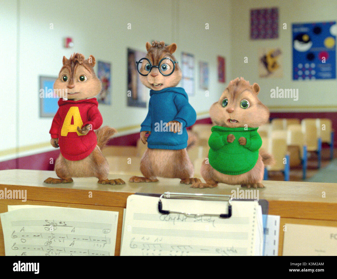 ALVIN AND THE CHIPMUNKS: THE SQUEAKUEL aka ALVIN AND THE CHIPMUNKS 2 JUSTIN LONG voices Alvin, MATTHEW GRAY GUBLER voices Simon, JESSE MCCARTNEY voices Theodore        Date: 2009 Stock Photo