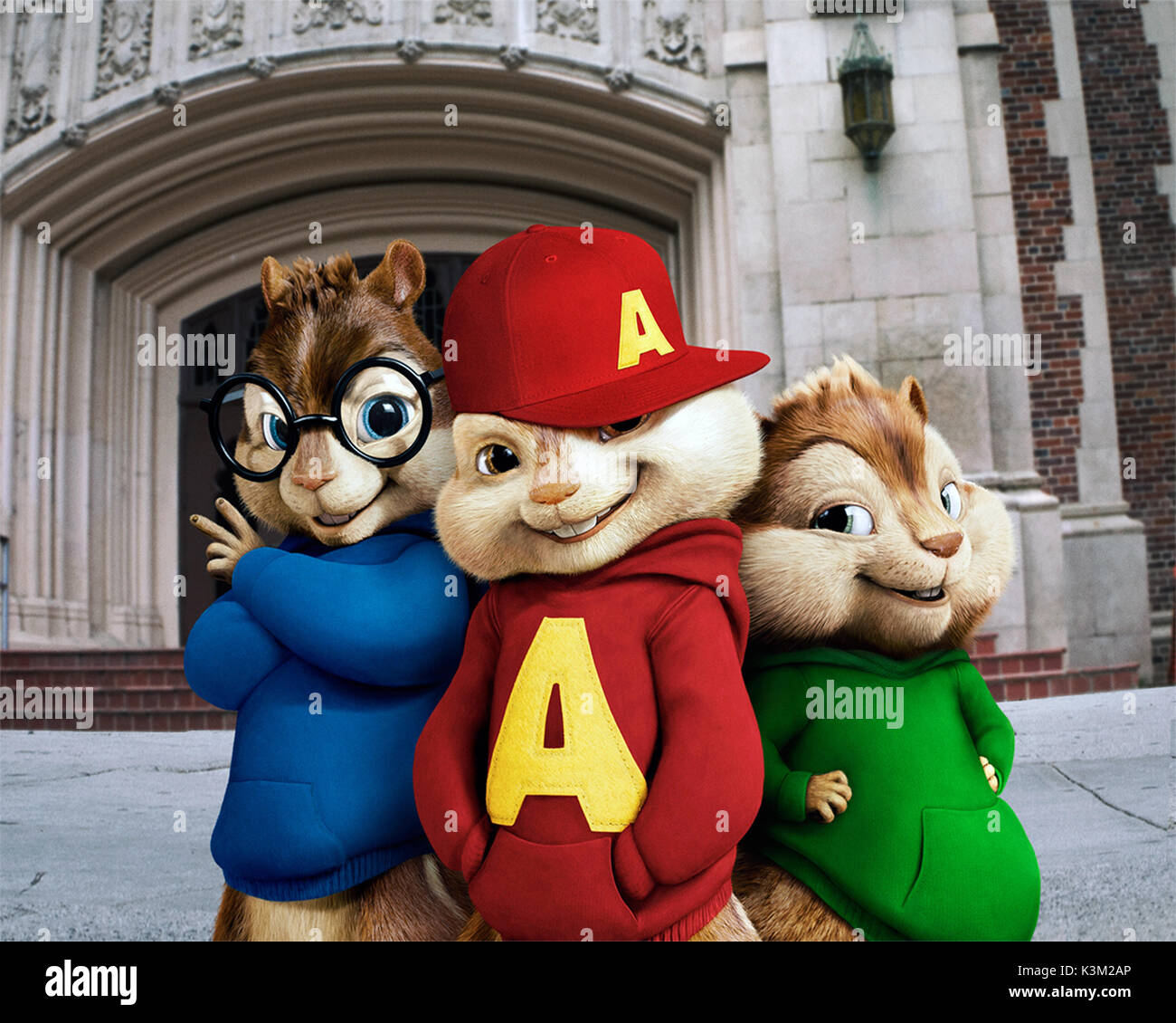 ALVIN AND THE CHIPMUNKS: THE SQUEAKUEL aka ALVIN AND THE CHIPMUNKS 2 MATTHEW GRAY GUBLER voices Simon, JUSTIN LONG voices Alvin, JESSE MCCARTNEY voices Theodore        Date: 2009 Stock Photo