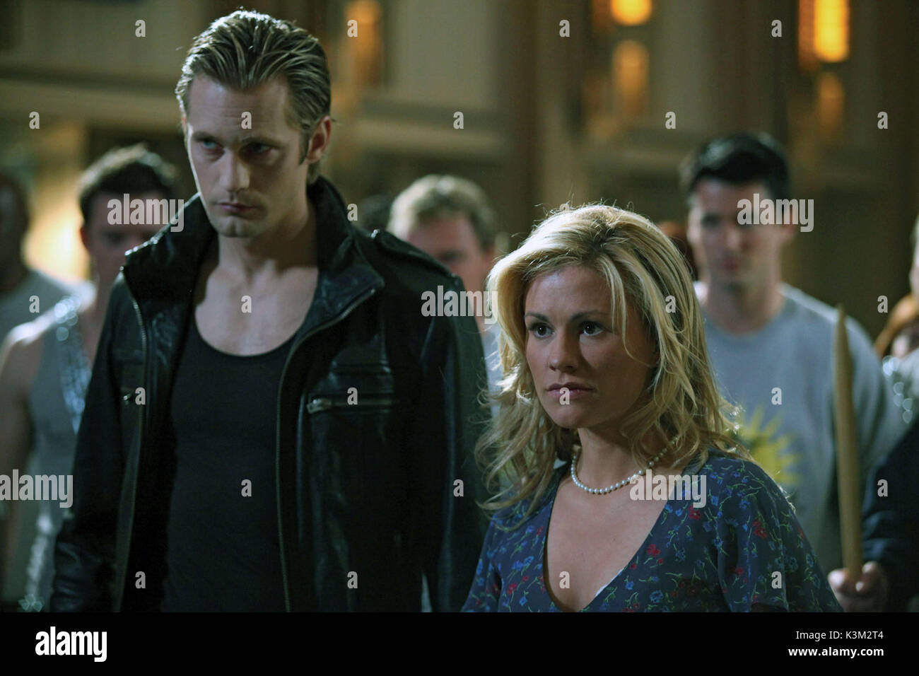 TRUE BLOOD Series,2 / Episode,8 / Timebomb ALEXANDER SKARSGARD as Eric Northman, ANNA PAQUIN as Sookie Stackhouse         Date: 2008 Stock Photo