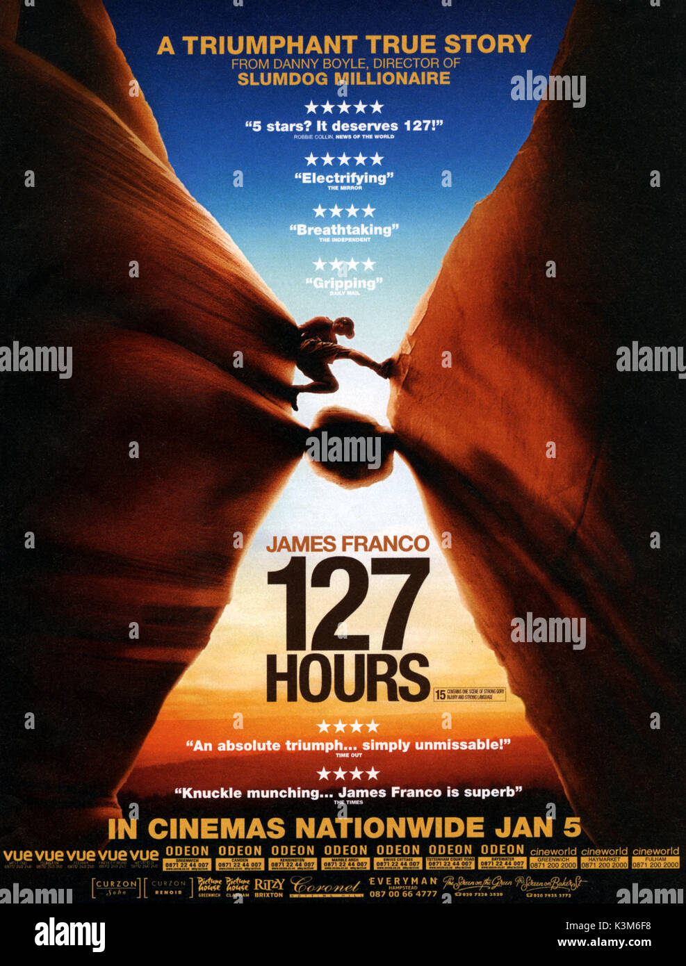 127 HOURS      Date: 2010 Stock Photo