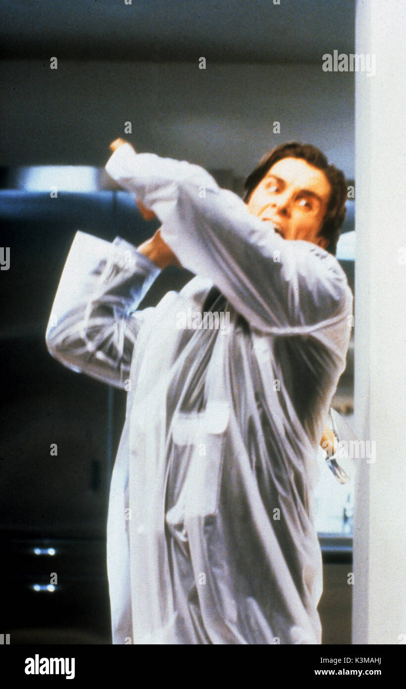 AMERICAN PSYCHO [US 2000] CHRISTIAN BALE as Patrick Bateman     Date: 2000 Stock Photo