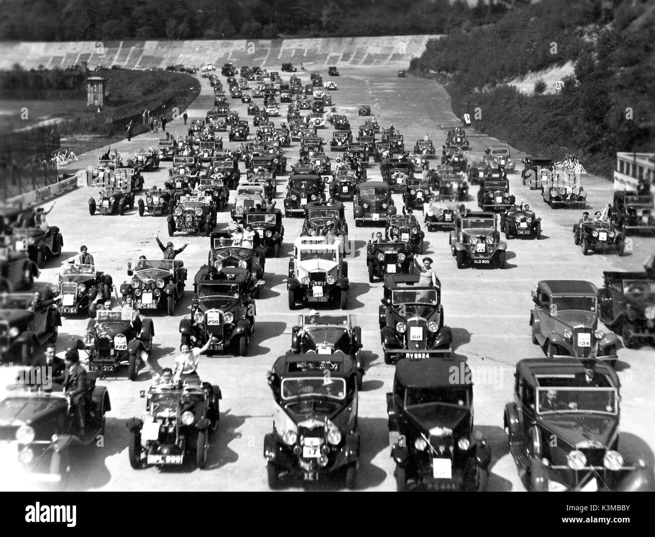 BROOKLANDS MOTOR RACING TRACK used as a loc Stock Photo