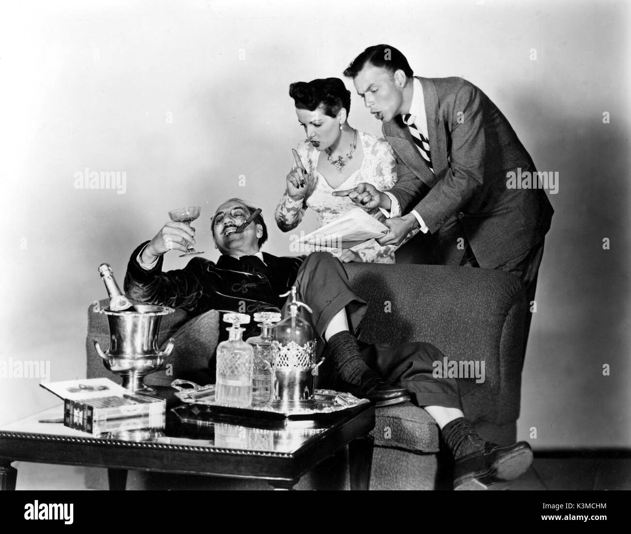 DOUBLE DYNAMITE [US 1951] GROUCHO MARX, JANE RUSSELL, FRANK SINATRA     Date: 1951 Stock Photo