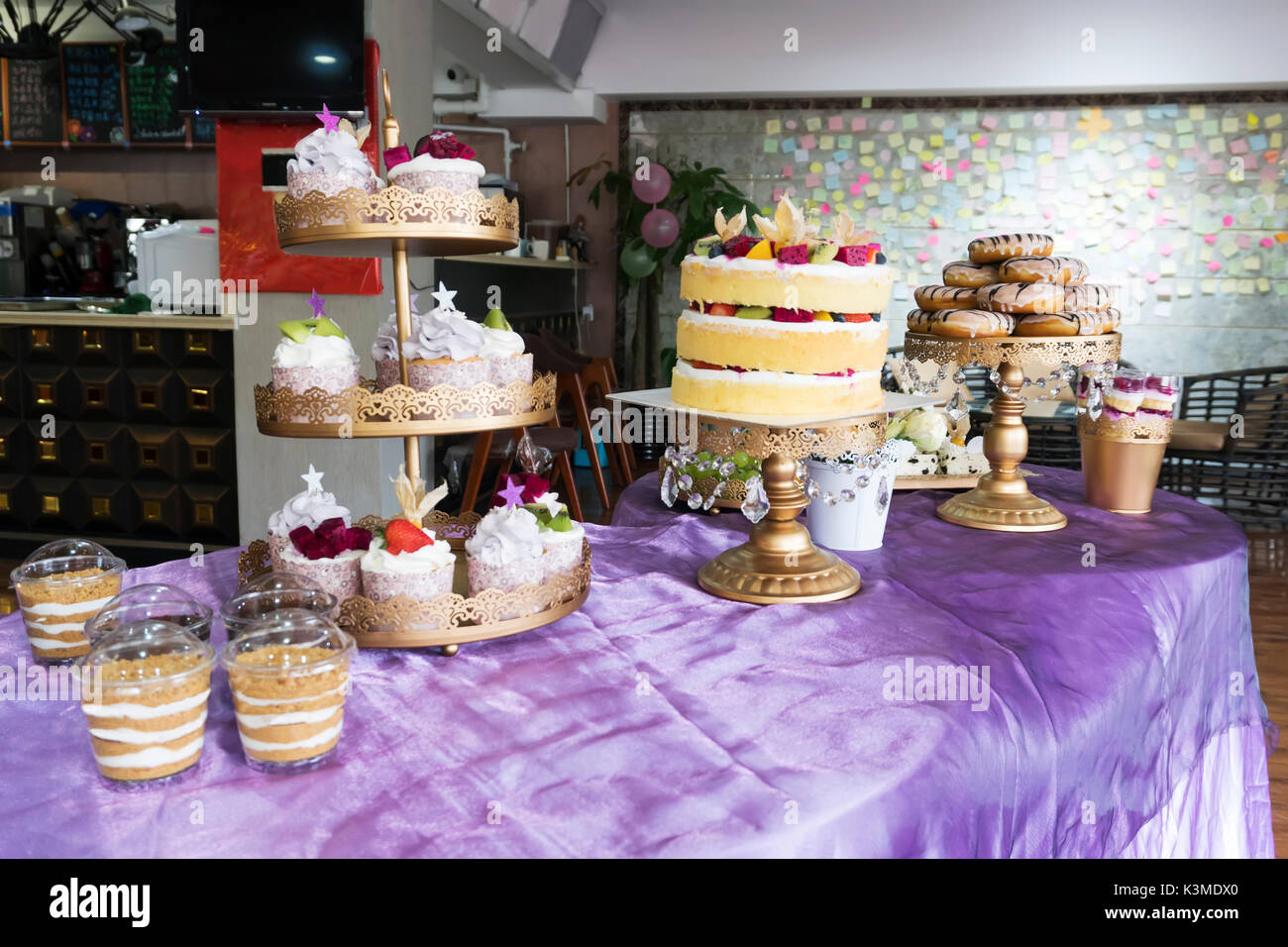 Dessert table for a party Stock Photo - Alamy