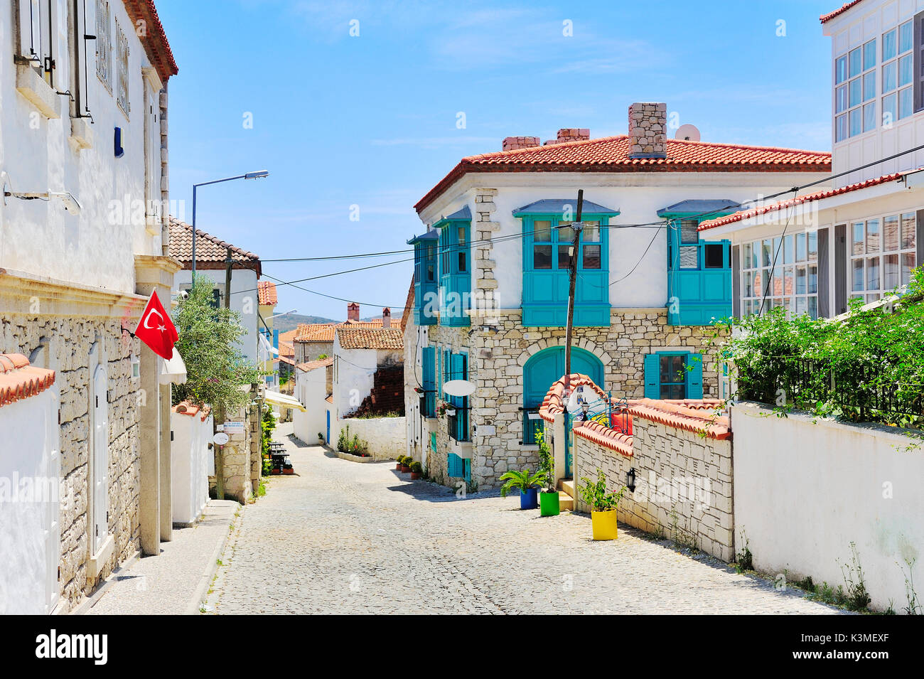 Alacati village,Cesme,Izmir,Aegean coast of Turkey Stock Photo