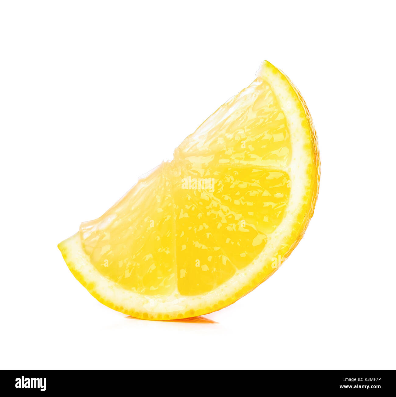 Slice of Lemon isolated on white background Stock Photo - Alamy