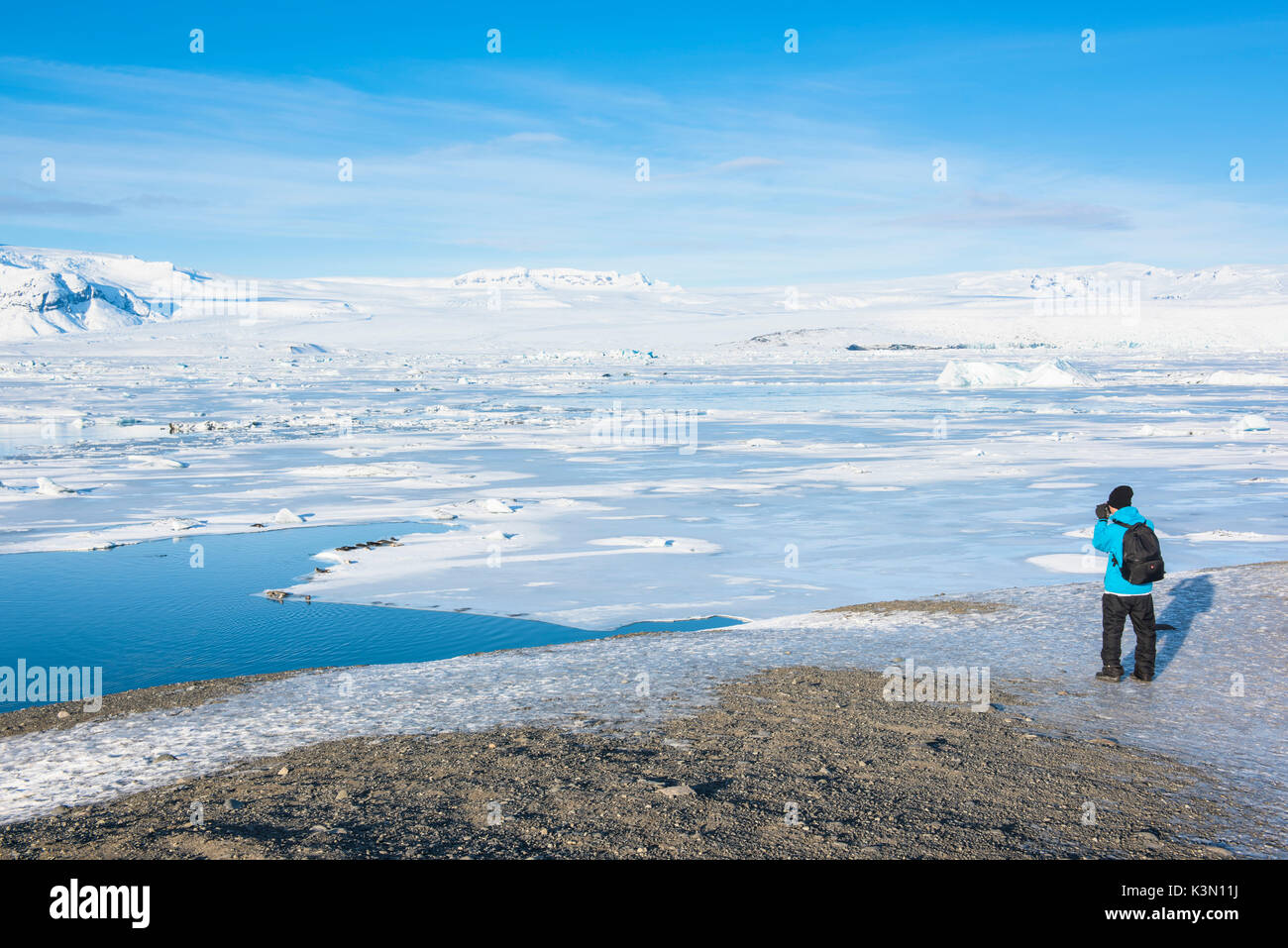 Jokulsarlon glacier lagoon, Eastern Iceland. Stock Photo