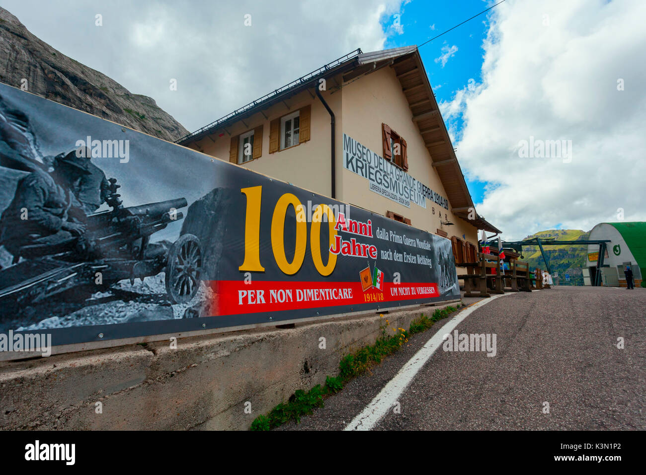 The First World War Museum, Fedaia, Marmolada, Dolomites Stock Photo