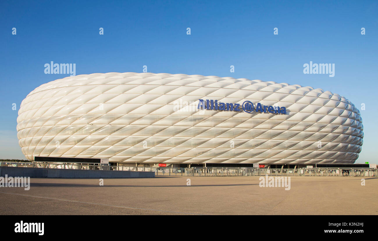 Europe, Germany, Munich. The Bayern Munchen's soccer stadium Stock Photo
