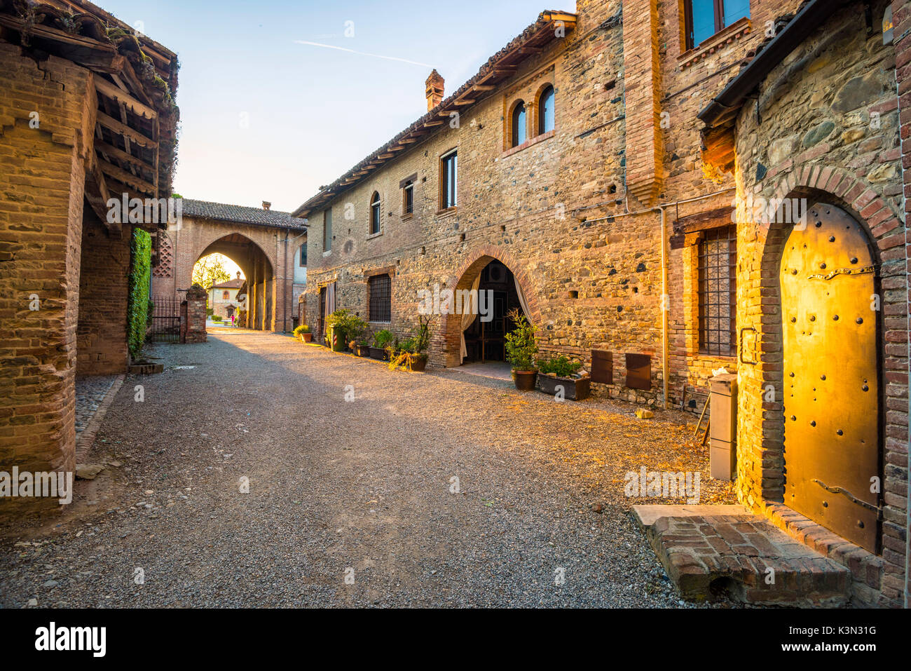 Grazzano Visconti, Vigolzone, Piacenza district, Emilia Romagna, Italy. Stock Photo