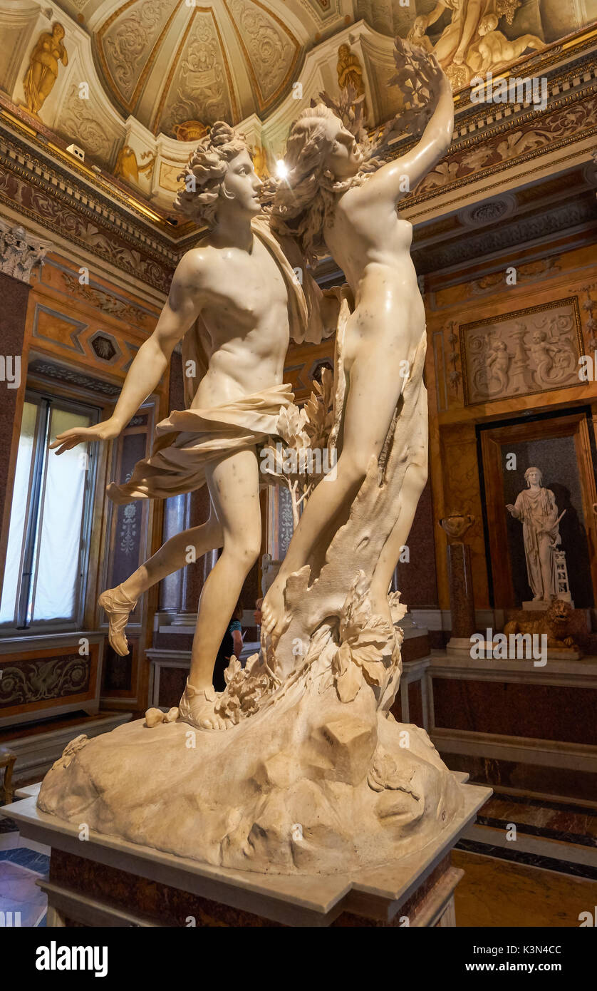 Apollo and Daphne by Gian Lorenzo Bernini, The Galleria Borghese in Rome, Italy Stock Photo