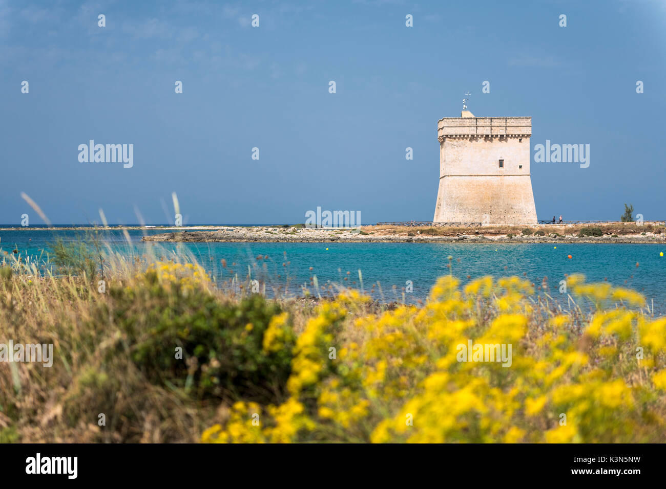 Porto Cesareo, province of Lecce, Salento, Apulia, Italy. The Chianca Tower Stock Photo