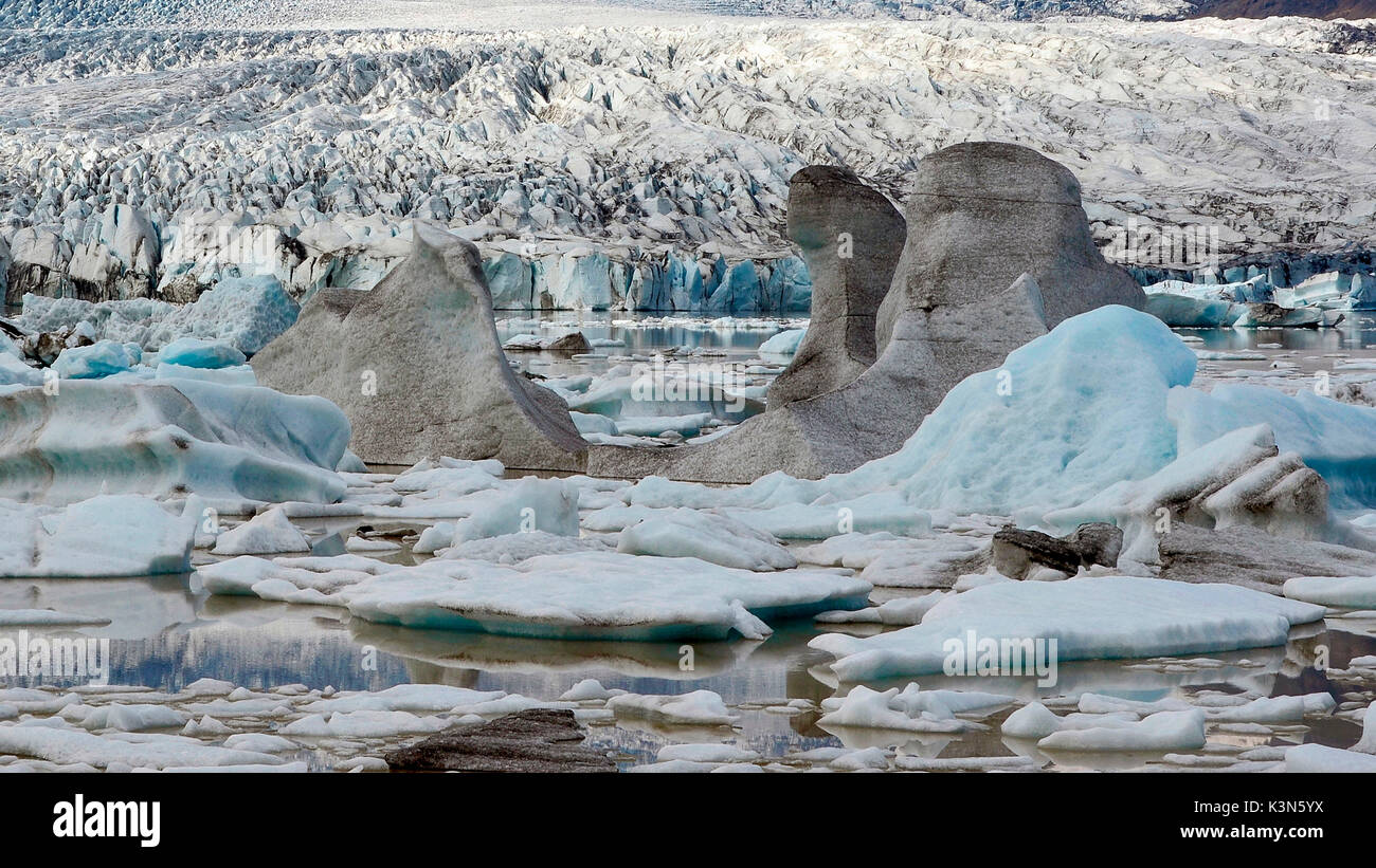 Iceberg and Glaciers on Fjallsarlon, Iceland  Europe Stock Photo
