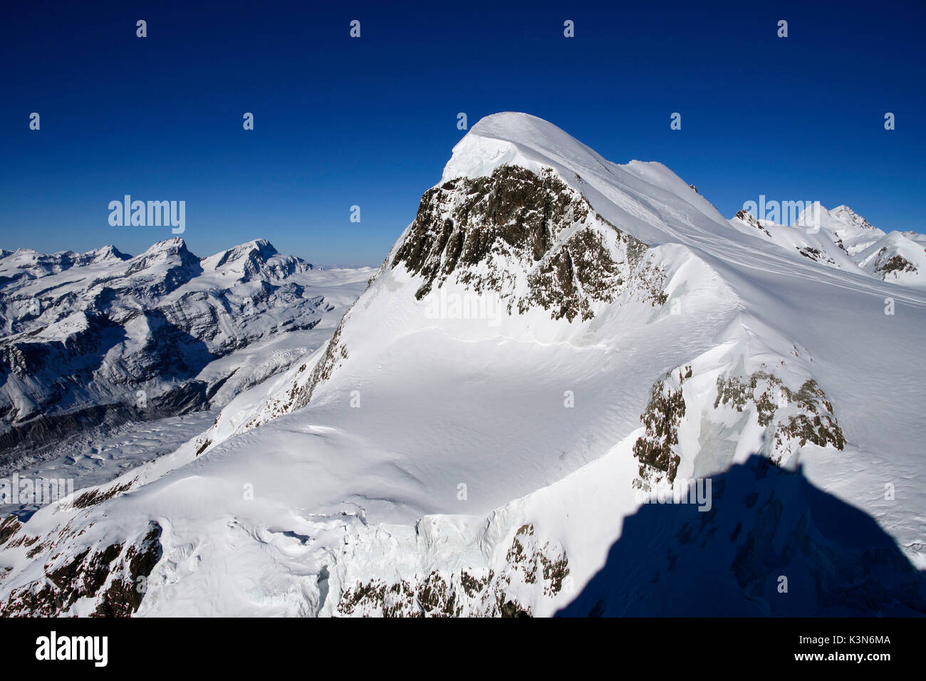 Western Breithorn (Monte Rosa) from Piccolo Cervino (Kleine Matterhorn) Stock Photo