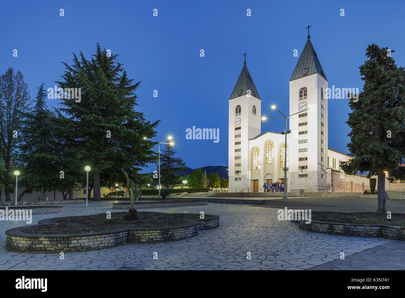 Europe, Balkans, Bosnia and Herzegovina,  Saint James Parish Church in Medjugorje Stock Photo