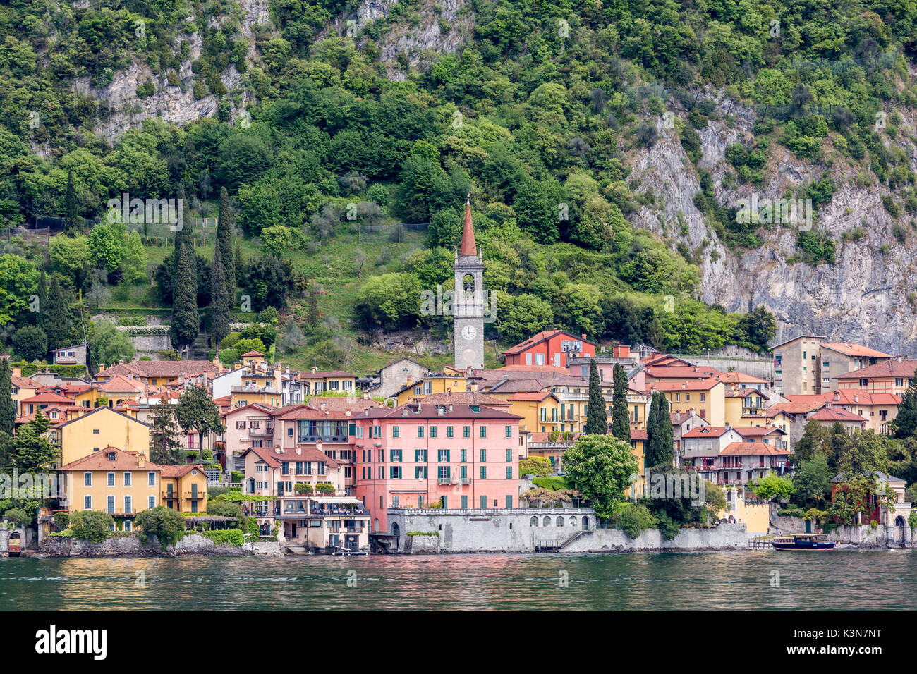 The little town of Varenna, Lake Como, Lombardy, Italy. Stock Photo