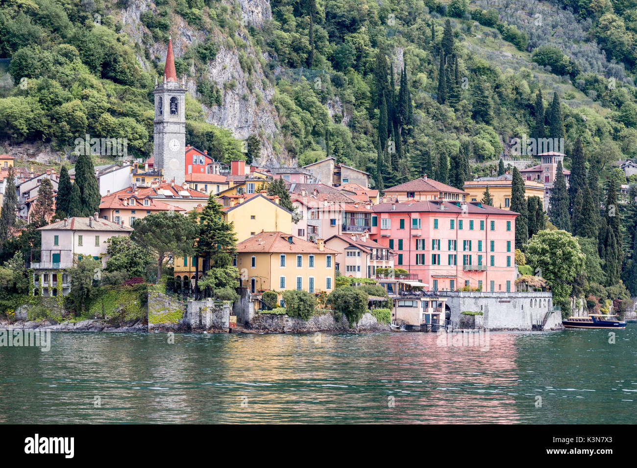 The little town of Varenna, Lake Como, Lombardy, Italy. Stock Photo