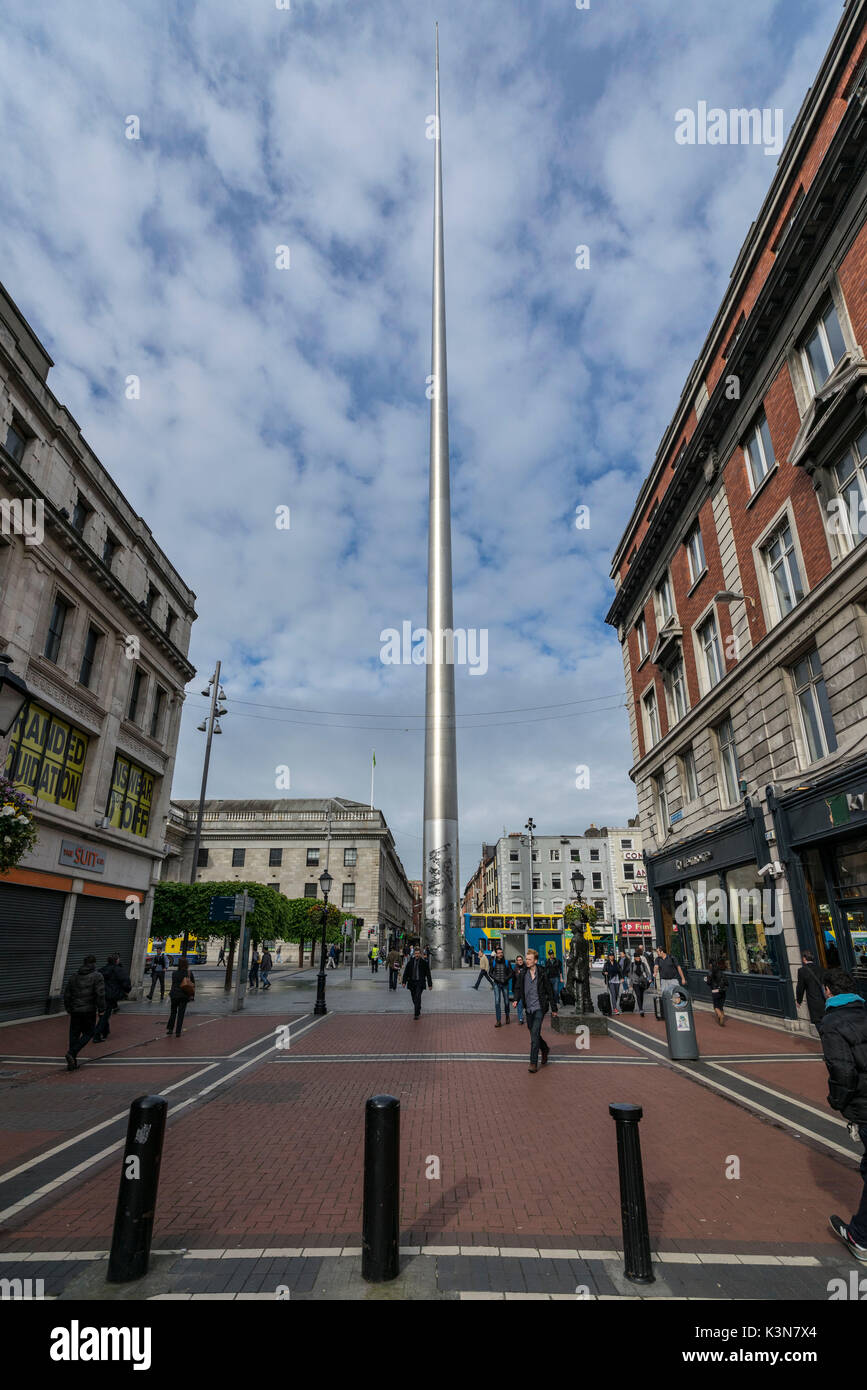 The Spire, the tallest structure in Dublin, Leinster, Ireland, Europe. Stock Photo