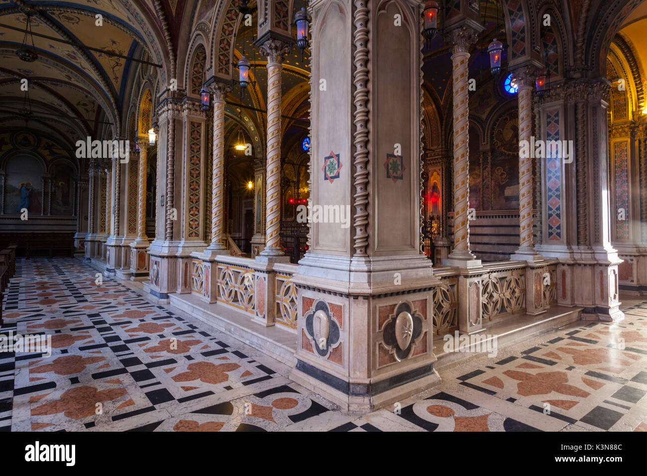 Brescia, Lombardy, Italy. Inside of Santa Maria delle Grazie's Sanctuary in Brescia. Stock Photo
