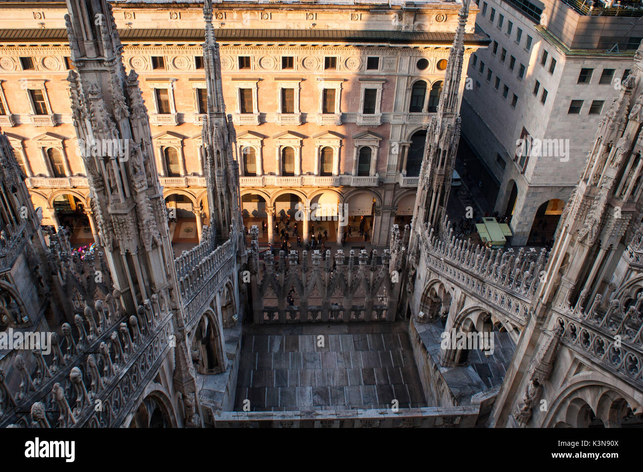 A view from the Duomo's spires (Milan, Lombardy, Italy) Stock Photo