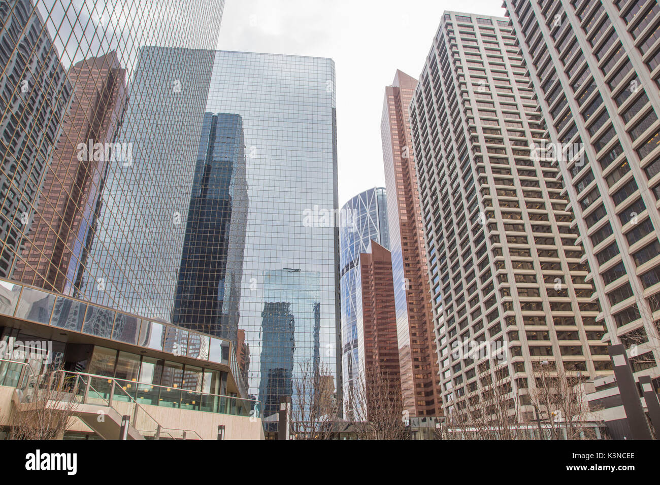 Skyscrapers in the center of Calgary - Canada - North America Stock ...