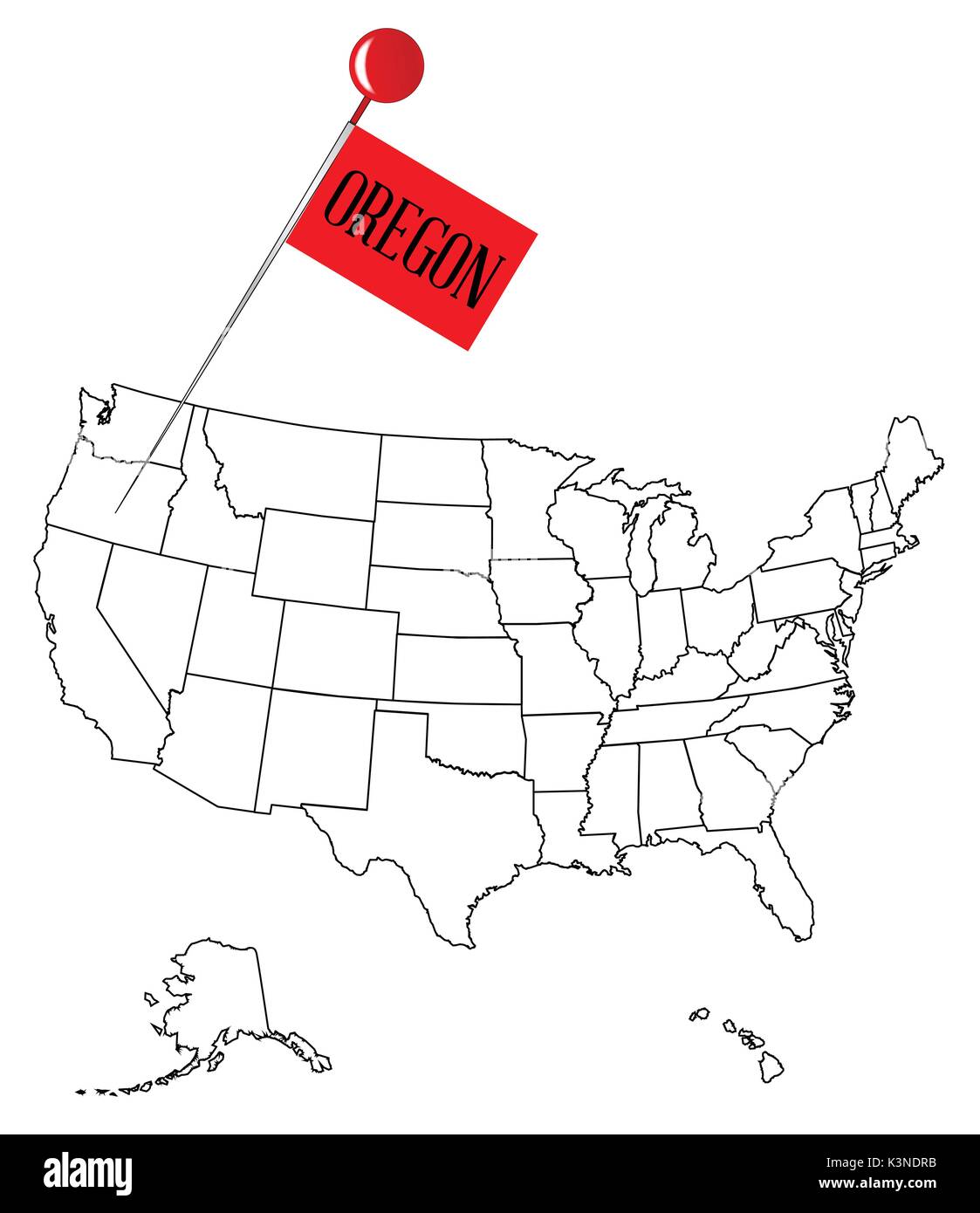Oregon territory map hi-res stock photography and images - Alamy