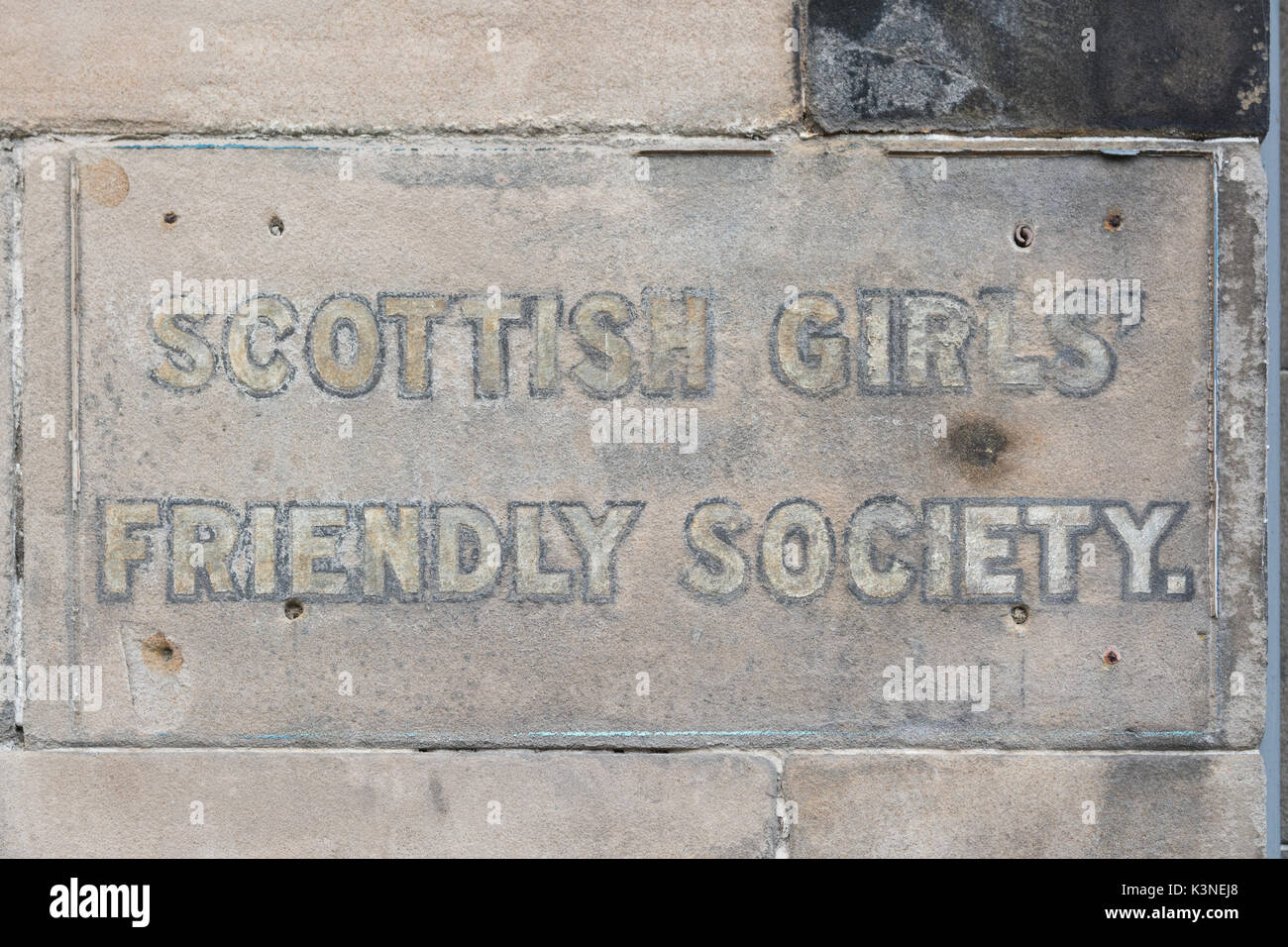 Scottish Girls Friendly Society ghost sign, Perth Lodge, Perth, Scotland, Uk Stock Photo