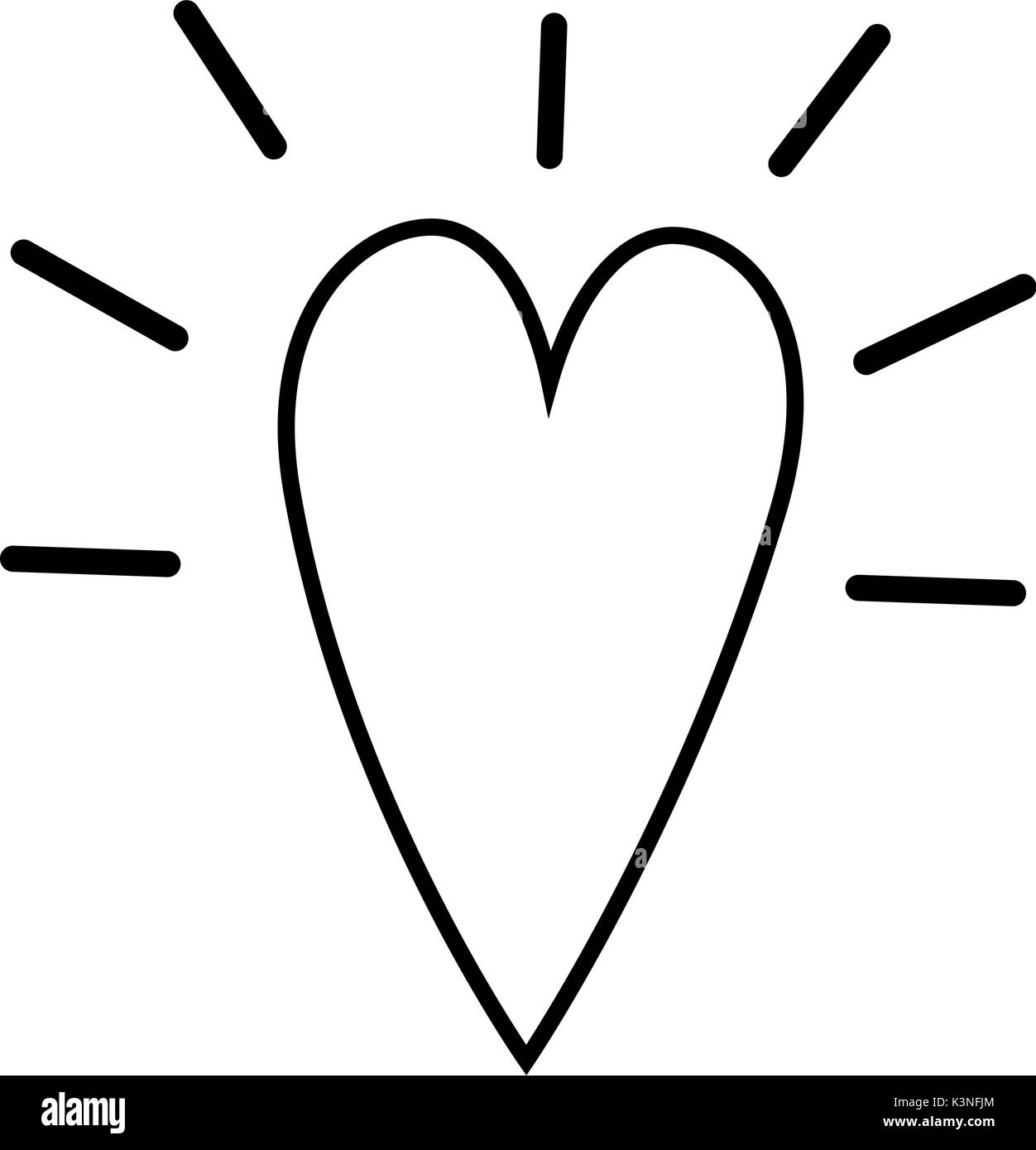 heart icon over white background vector illustration Stock Vector Image ...