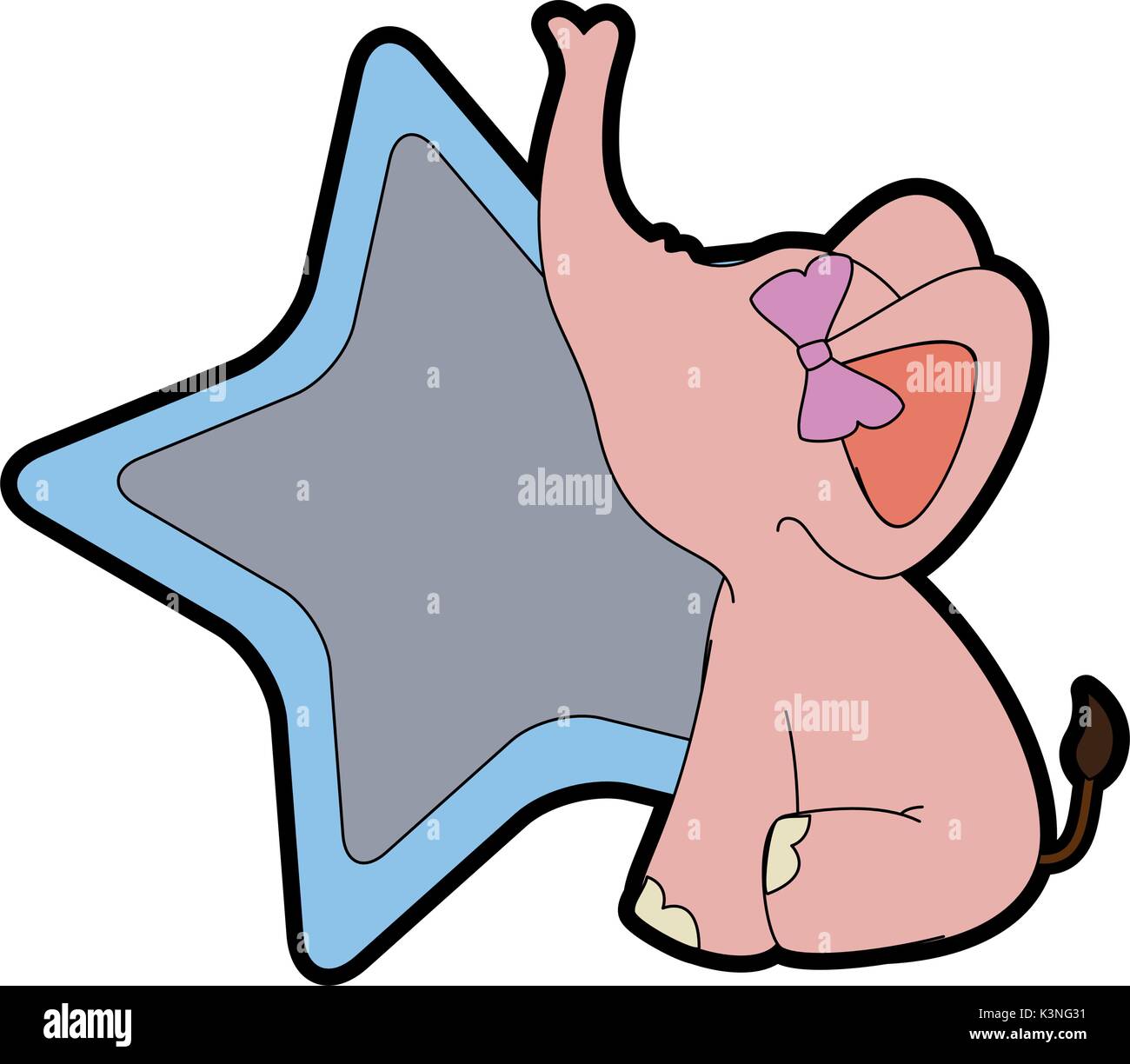 baby shower card with cute elephant icon over white background vector ...