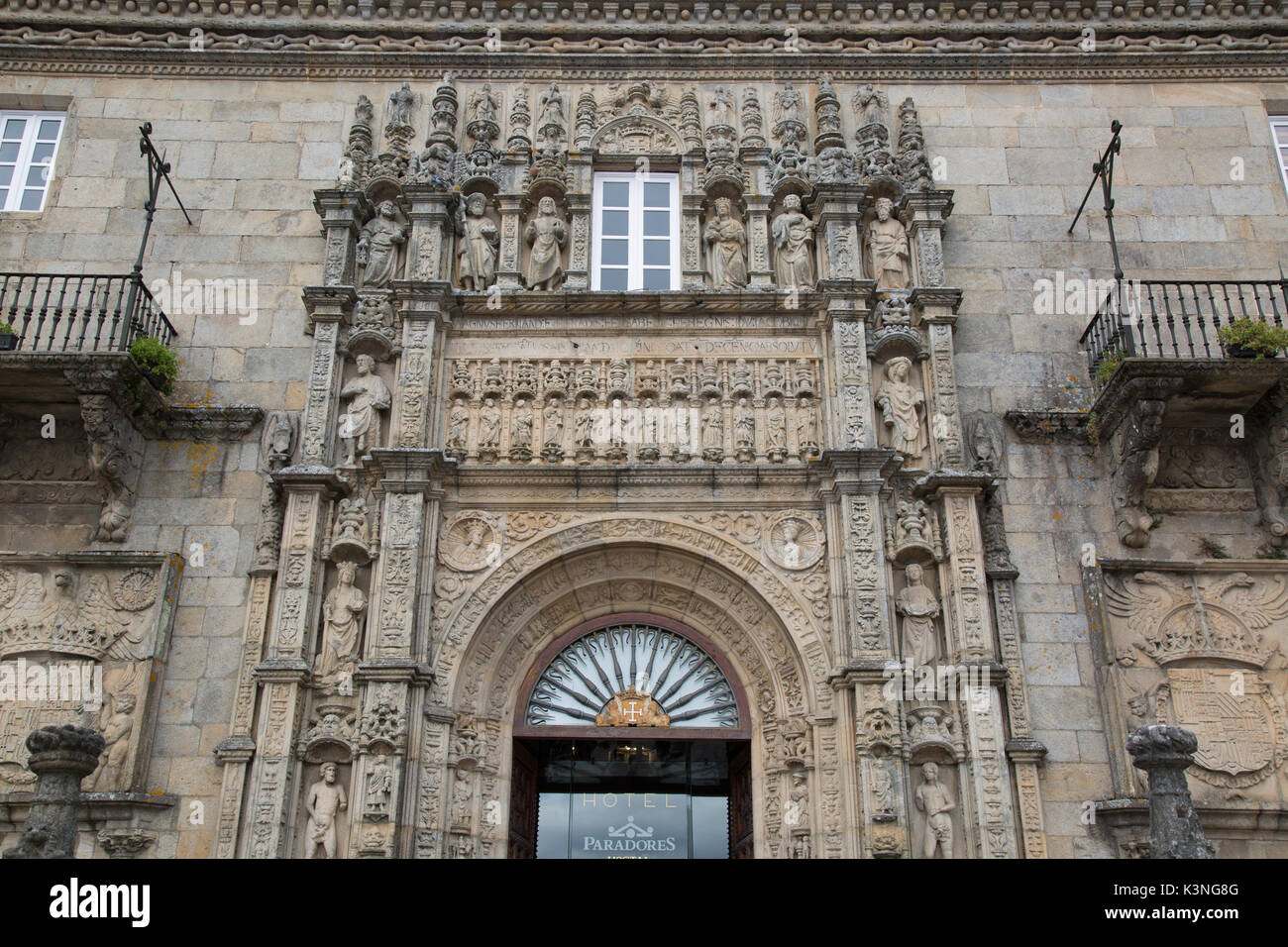 Entrance Of Parador Hotel Santiago De Compostela Galicia Spain Stock Photo Alamy