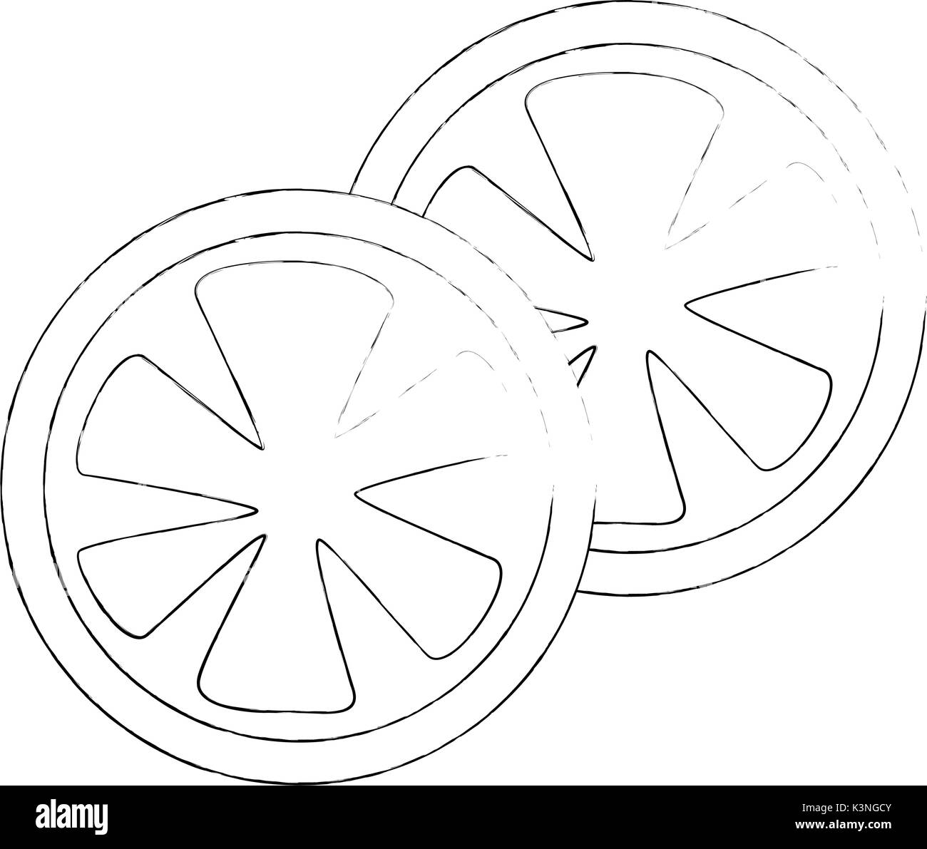 orange slice icon over white background vector illustration Stock ...