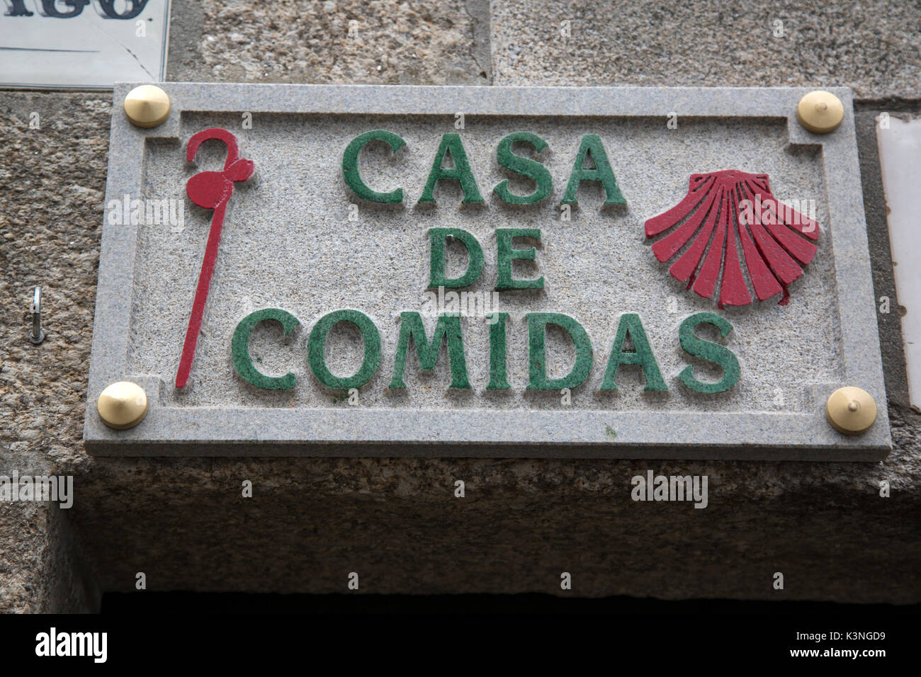 Casa de Comidas Restaurant, Santiago de Compostela, Galicia, Spain Stock Photo