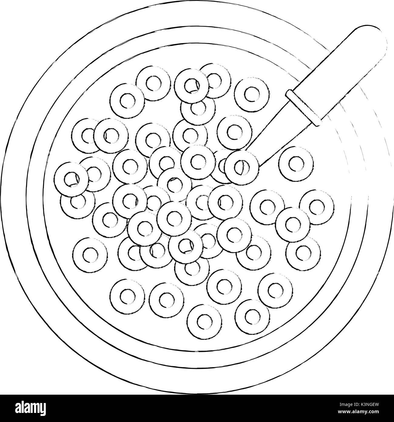 Cereal Bowl Black and White Stock Photos & Images - Alamy