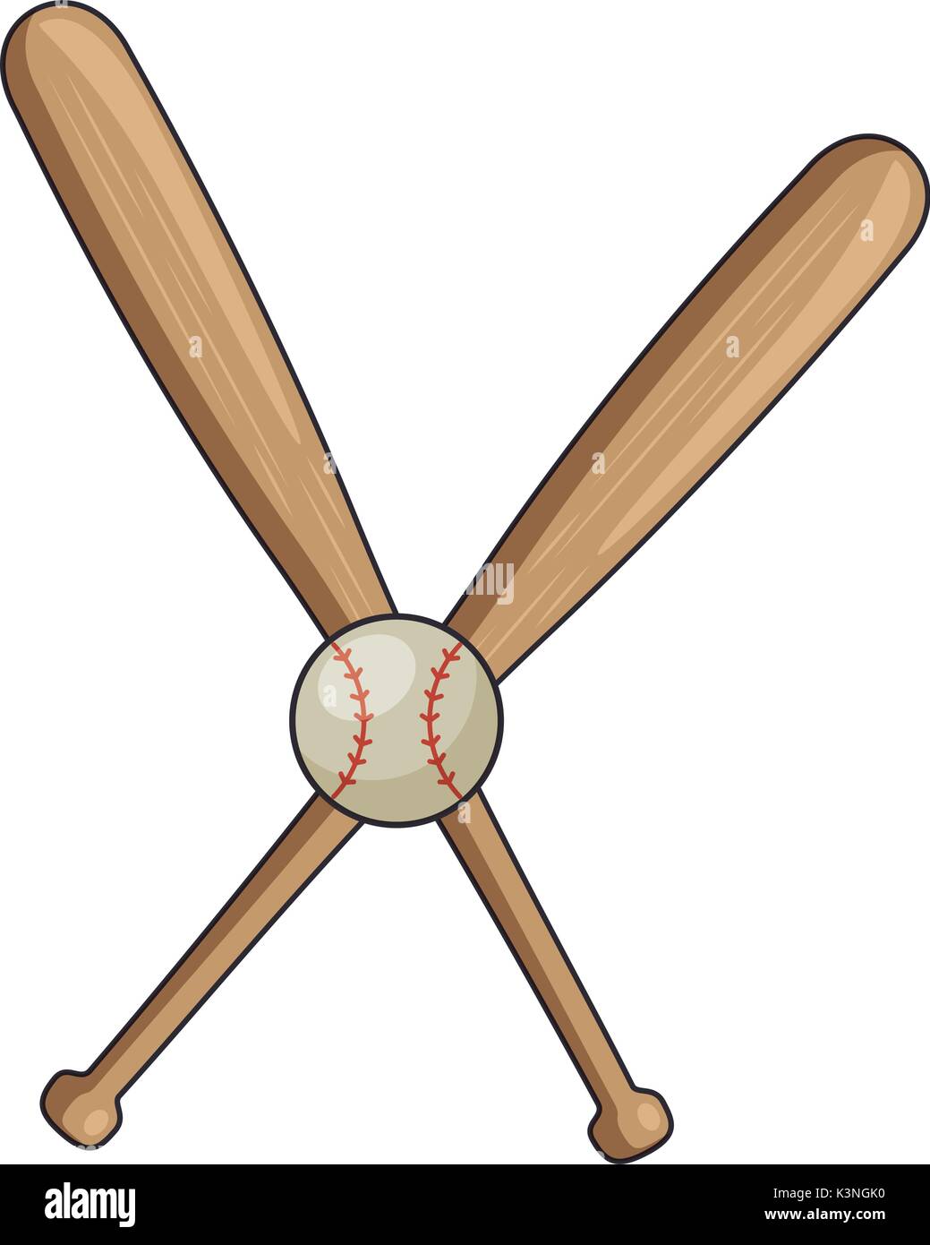 baseball ball and bats vector illustration design Stock Vector