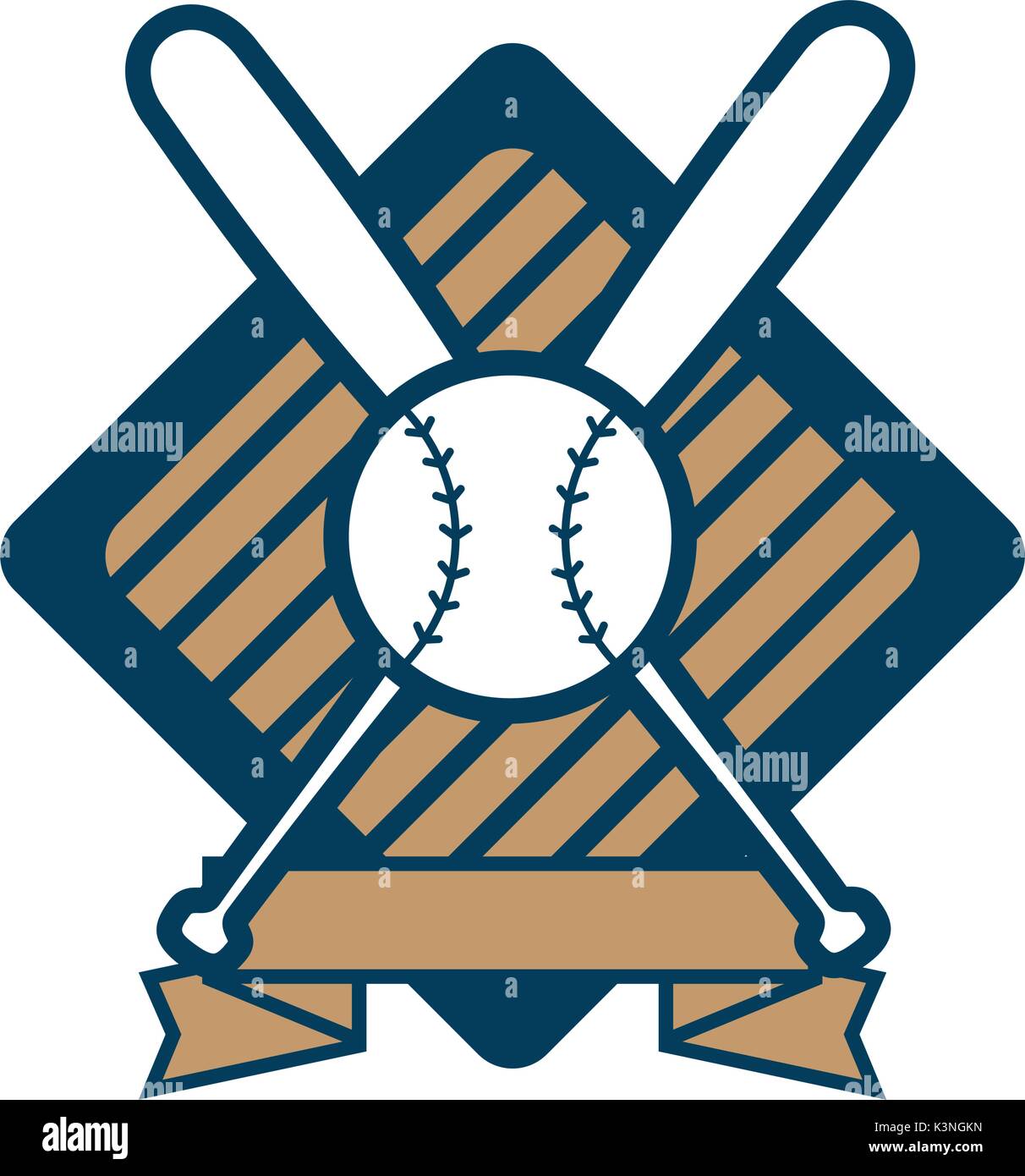 baseball ball and bats vector illustration design Stock Vector