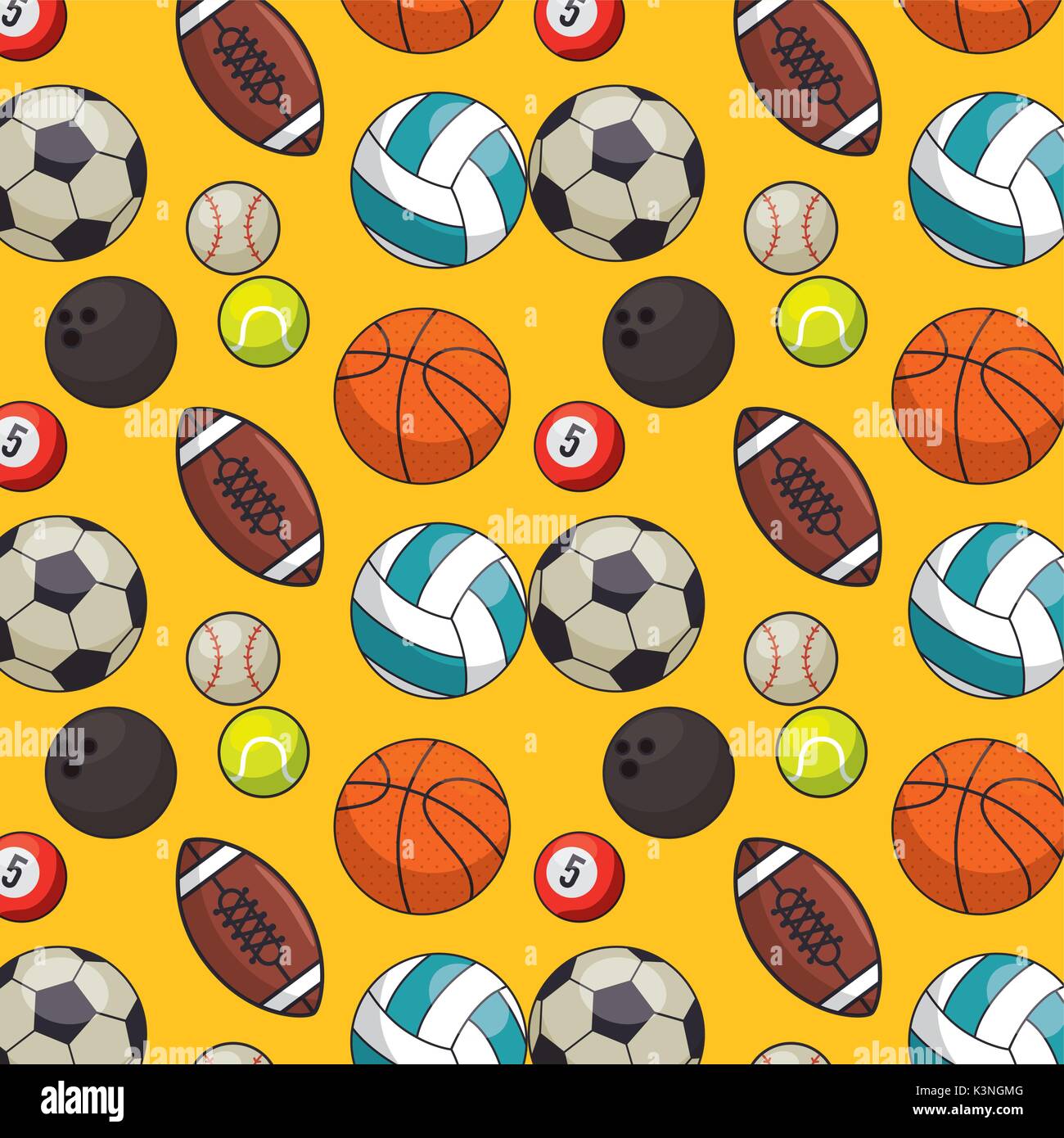 balls sports pattern background vector illustration design Stock Vector  Image & Art - Alamy