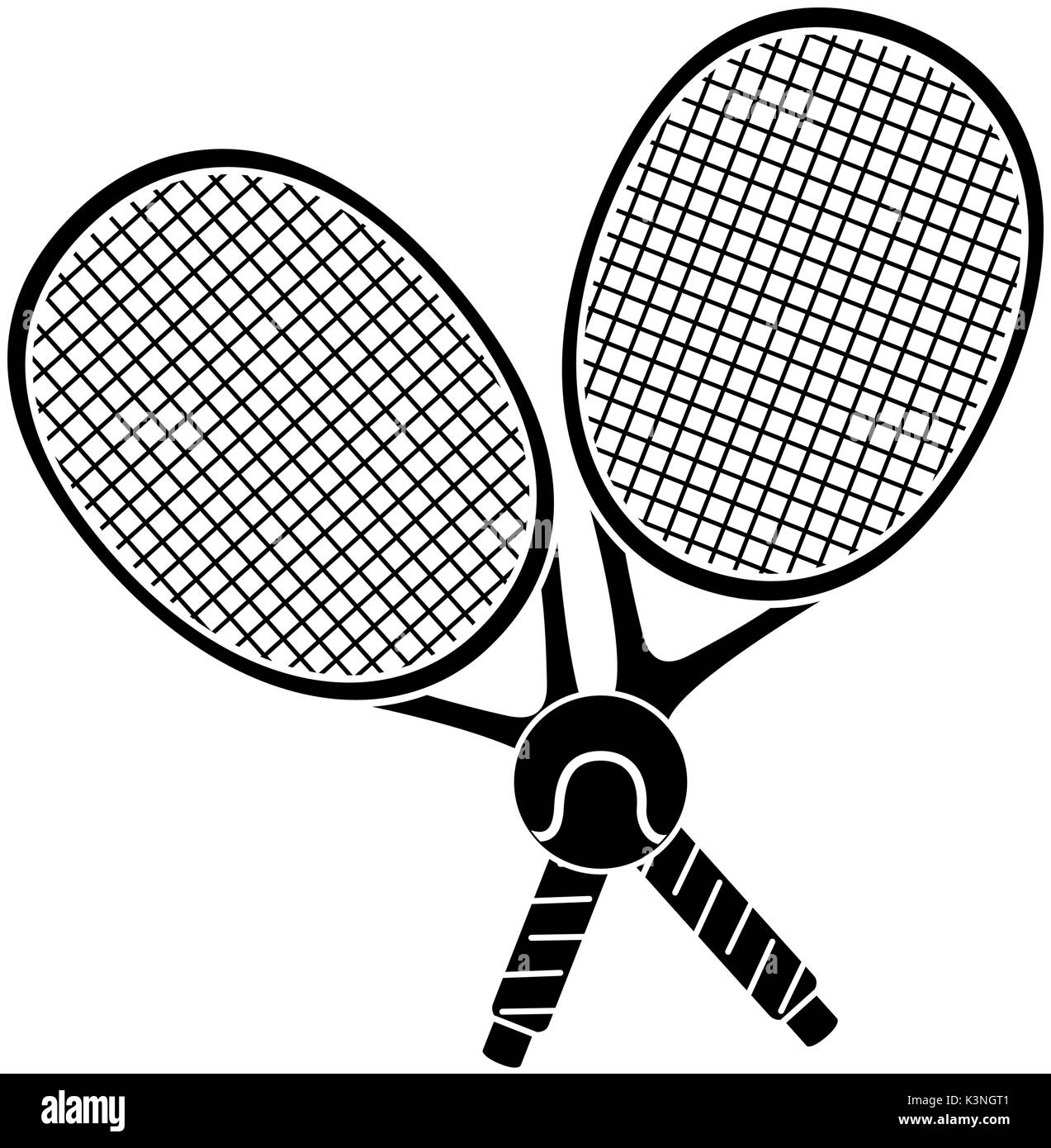 tennis ball and rackets vector illustration design Stock Vector Image ...